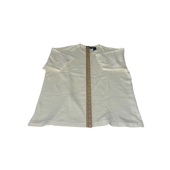 Claiborne Men's V-Neck T-Shirt Size M Cream White Short Sleeve - Picture 5 of 6